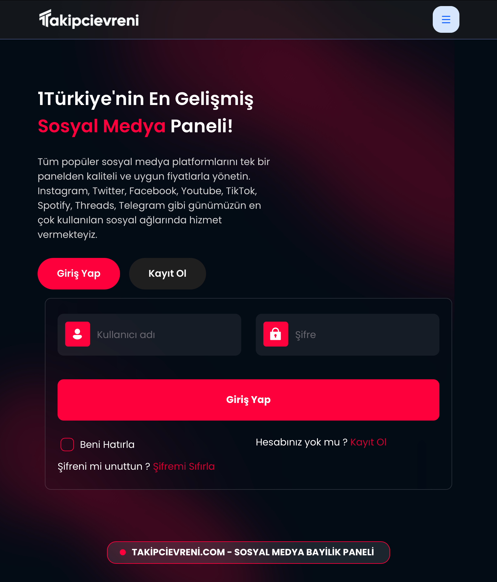 *Takipcievreni.com: Sosyal Medya İçin Güvenilir Takipçi ve Etkileşim Hizmetleri* Sosyal medya, bireylerin ve markaların dijital dünyada varlıklarını güçlendirmek için vazgeçilmez bir araç haline gelmiştir. Bu platformlarda etkili olmak, doğru stratejilerle takipçi sayısını artırmaktan ve etkileşim oranlarını yükseltmekten geçer. Takipcievreni.com, sosyal medya hesaplarınızı büyütmek ve daha geniş bir kitleye ulaşmak isteyenler için güvenilir ve kaliteli hizmetler sunan bir platformdur. Neden Takipcievreni.com? Takipcievreni.com, sosyal medya yönetimi konusunda kullanıcılarına kapsamlı çözümler sunar. Instagram, Facebook, Twitter, TikTok gibi popüler platformlar için organik ve doğal yollarla takipçi kazanmanıza yardımcı olur. Buradaki en önemli avantaj, bot hesaplardan ya da sahte takipçilerden uzak durarak, gerçek ve aktif kullanıcılarla etkileşimde bulunmaktır. Böylece hesaplarınızın güvenilirliği artar, kullanıcılar arasında daha sağlıklı bir etkileşim sağlanır. Hizmetler ve Avantajlar Takipcievreni.com, yalnızca takipçi sayısını artırmakla kalmaz, aynı zamanda etkileşim oranlarını yükseltmek için de çeşitli hizmetler sunar. Bu hizmetler şunları içerir: – **Gerçek Takipçi Kazanımı:** Takipcievreni.com, hedef kitlenize uygun gerçek takipçiler edinmenizi sağlar. Böylece sosyal medya hesaplarınızda organik büyüme gerçekleşir. – **Beğeni ve Yorum Hizmetleri:** Paylaşımlarınıza daha fazla etkileşim almanızı sağlayan beğeni ve yorum hizmetleri ile içeriklerinizin görünürlüğü artırılır. Bu, özellikle Instagram gibi görsel odaklı platformlarda önemlidir. – **Video İzlenme ve Yorum Artışı:** TikTok ve Instagram gibi video içeriklerin paylaşıldığı platformlarda, videolarınızın daha fazla kişi tarafından izlenmesini ve yorum yapılmasını sağlar. – **Hikaye Görüntülenme Artışı:** Sosyal medyada paylaşılan hikayeler, etkileşim sağlamak için önemli bir alan oluşturur. Takipcievreni.com, hikayelerinizin daha fazla kişi tarafından görülmesini sağlar. – **Kapsamlı Raporlama:** Hizmetlerin etkinliğini takip etmek isteyen kullanıcılar için düzenli raporlar sunulur. Bu raporlar sayesinde, hangi hizmetlerin daha etkili olduğunu kolayca görebilirsiniz. SEO Uyumlu ve Güvenli Hizmet Takipcievreni.com’un sunduğu tüm hizmetler, SEO uyumlu şekilde optimize edilmiştir. Bu da demek oluyor ki, sosyal medya hesaplarınızın Google arama sonuçlarında üst sıralarda yer almasını destekler. Ancak, takipçi sayısını artırmanın yanı sıra, içeriklerinizin kalitesine de odaklanmanız önemlidir. Takipcievreni.com, sadece sayı odaklı değil, etkileşim odaklı bir hizmet sunar, bu da markanızın dijital stratejisini daha sağlam bir temele oturtur. Ayrıca, güvenlik ve gizlilik konularına büyük önem verilir. Takipcievreni.com, kişisel verilerinizi güvende tutar ve yalnızca organik yollarla takipçi ve etkileşim kazandırır. Sosyal medya hesaplarınızı büyütmek ve daha geniş kitlelere ulaşmak için Takipcievreni.com, sağladığı güvenilir ve kaliteli hizmetlerle doğru adres olacaktır. Gerçek takipçiler, etkileşim artışı ve SEO uyumlu çözümleriyle sosyal medya stratejilerinizi bir adım ileriye taşıyabilirsiniz. Takipcievreni.com ile sosyal medya dünyasında güçlü bir varlık oluşturun ve markanızı dijital ortamda hızla büyütün.